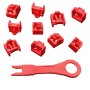 RJ45 Lockdown Jack Blockout Device 10 Pack in Red with Key - RJ45JLP-10X