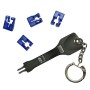 Patchsave Budget LC Fibre Duplex Port Blocker (Blue) 4 Pack with Universal Removal Key