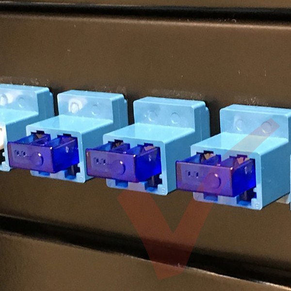 Budget LC Fibre Port Blocker (Blue) 4 Pack with  Removal Key