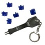 Patchsave LC Duplex Fibre Security Boot Clip (Blue) 6 Pack with Universal Removal Key
