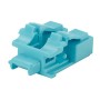 Panduit LC Duplex Blockout Device 10 Pack Aqua - PSL-LCAB-AQ