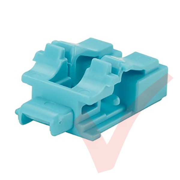 Panduit LC Duplex Blockout Device 10 Pack Aqua - PSL-LCAB-AQ