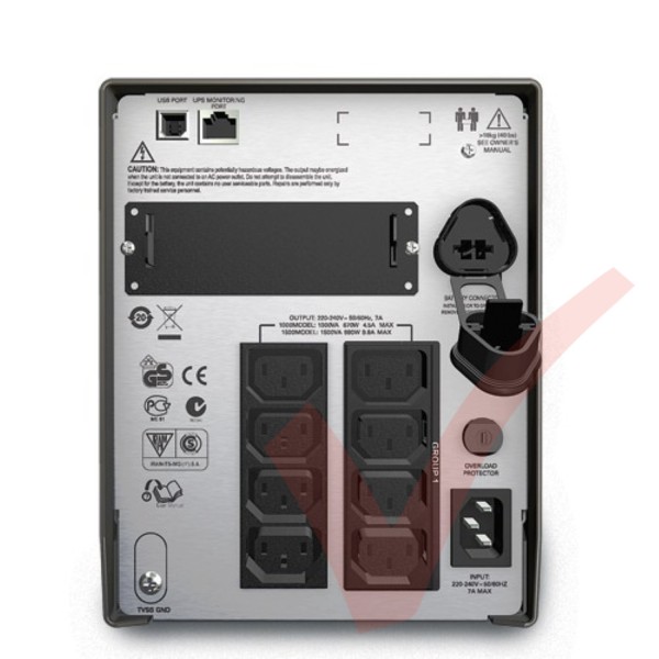 SMT1500I APC Smart-UPS 1500VA LCD Tower 1000W 230V, 8x C13 Output, 1x C14 Input