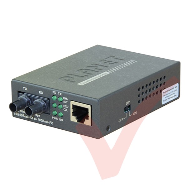 Planet 10/100TX RJ45 - 100FX ST MultiMode Media Converter - FT801UK