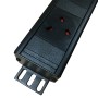 Vertical UK Socket to UK 13A Plug with 3 Metre Trailing Cable Rack PDU