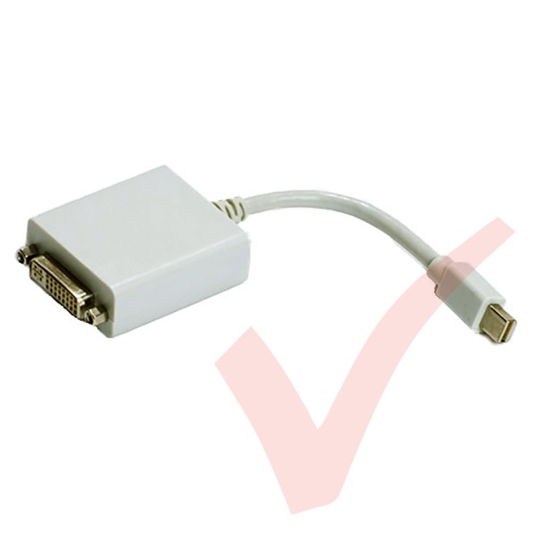 Mini Display Port Male to DVI Adapter 15cm White
