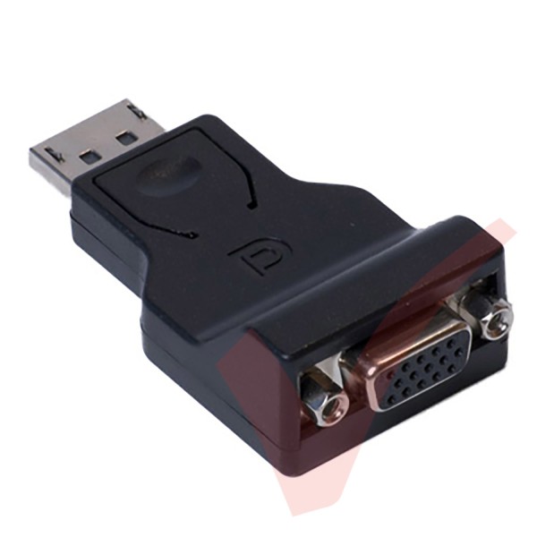 Display Port Male - HD15 VGA Female Black Adapter