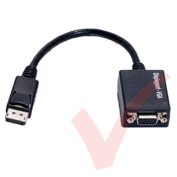 Display Port Male - HD15 VGA Female 15cm Black