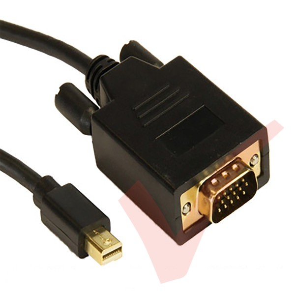 Black - Mini Display Port Male - VGA Male