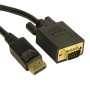 Black - Display Port Male - HD15 VGA Male