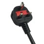 Vertical C13 Socket to UK Plug with 3 Metre Trailing Cable Rack PDU