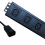 Vertical C13 Socket to C14 Plug with 3 Metre Trailing Cable Rack PDU