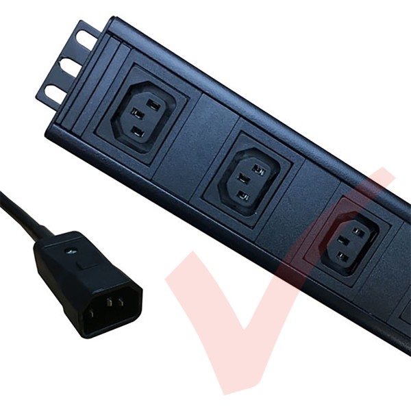 Vertical C13 Socket to C14 Plug with 3 Metre Trailing Cable Rack PDU