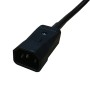 Black Horizontal Rack PDU C13 Socket to C14 Plug 3 Metre