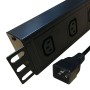 Horizontal C13 Socket to C20 Plug with 3 Metre Trailing Cable 1.5U Rack PDU