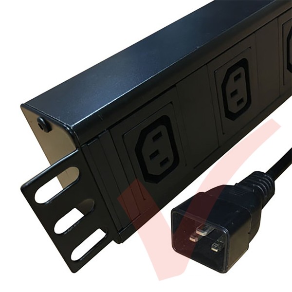Horizontal C13 Socket to C20 Plug with 3 Metre Trailing Cable 1.5U Rack PDU