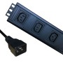 Vertical C13 Socket to C20 Plug with 3 Metre Trailing Cable Rack PDU