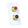 2x RCA Moduler Coupler, Red & Black