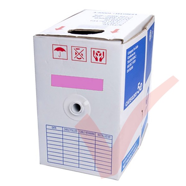 Pink Stranded Cat5e Premium UTP 4 Pair 24Awg 305 Metre with PVC Sheath in Pull Box