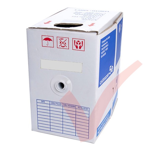 White Stranded Cat5e Premium UTP 4 Pair 24Awg 305 Metre with PVC Sheath in Pull Box