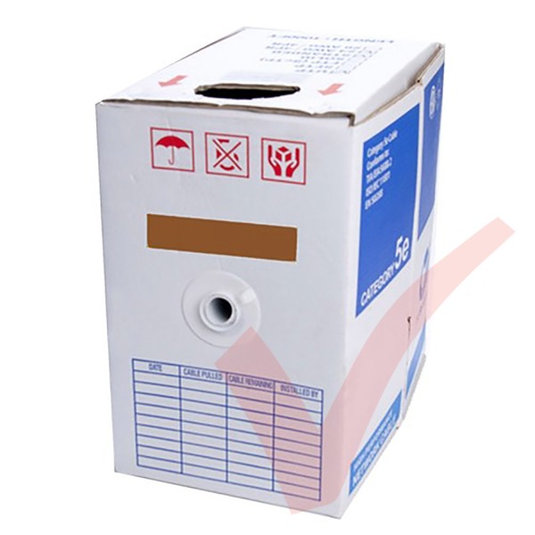 Brown Stranded Cat5e Premium UTP 4 Pair 24Awg 305 Metre with PVC Sheath in Pull Box