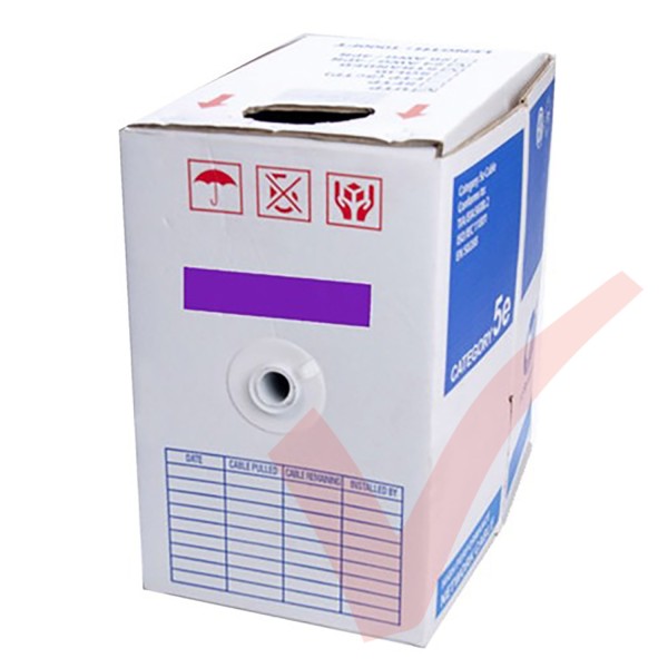 Purple Solid Cat5e Premium UTP 4 Pair 350MHz 24Awg 305 Metre with LSZH Sheath in Reelex Box