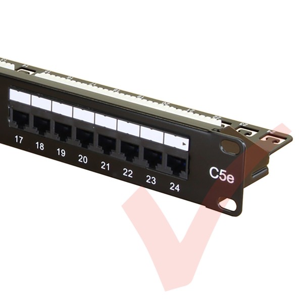 24 Port Cat5e Patch Panel 1U UTP Punch Down
