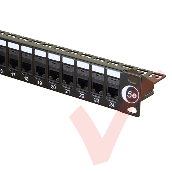 24 Port Cat5e Patch Panel 1U UTP Coupler