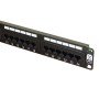 Excel 24 Port Cat5e Patch Panel 1U UTP Punch Down - Black