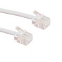 White RJ11 - RJ11 ADSL Modem Cable 6P4C