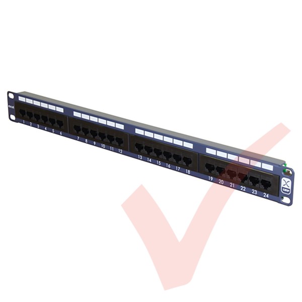 Excel 24 Port Cat5e Patch Panel Blue - Patchsave Solutions
