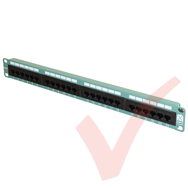 Excel 24 Port Cat5e Patch Panel Green - Patchsave Solutions