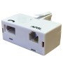 ADSL Microfilter (T Shaped Adapter Type) BT Plug to BT & RJ11 Sockets White