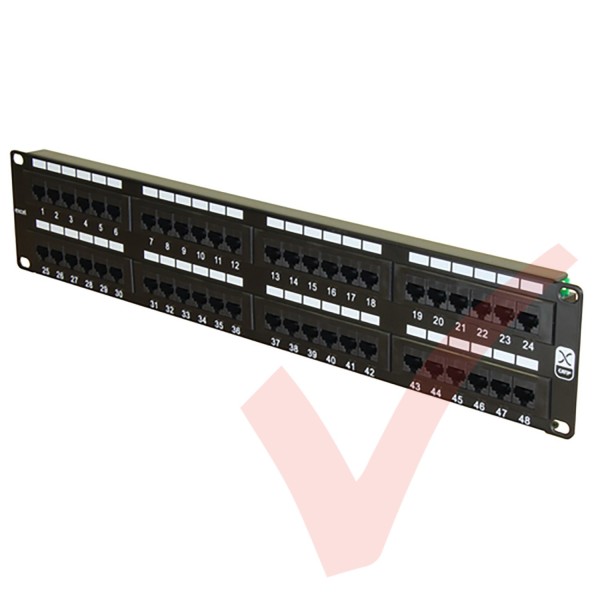 Excel 48 Port Cat5e Patch Panel Black - Patchsave Solutions