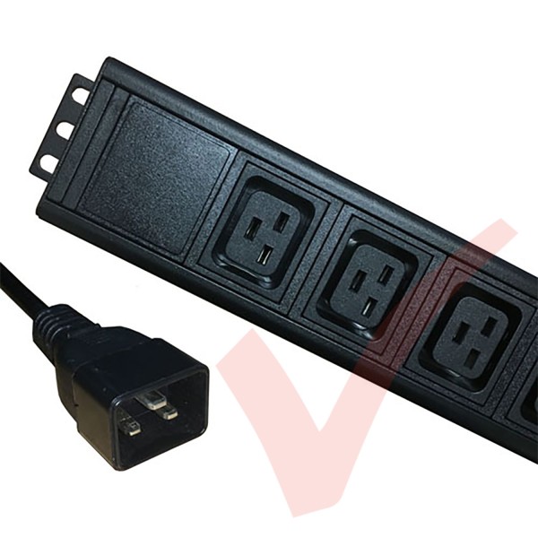 Vertical IEC (C19) Socket PDU with IEC (C20) Plug