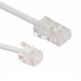 White RJ11 - RJ45 Cable 4 Core Straight Through Modem Lead