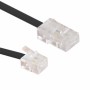 Black RJ11 - RJ45 Cable 4 Core Straight Through Modem Lead