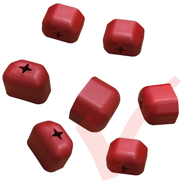 10 Pack - C13 Power PDU Shield Outlet Cover in Red with Removal Tool