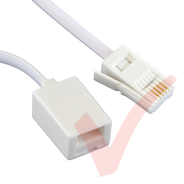 White BT Male - Female Extension Cable