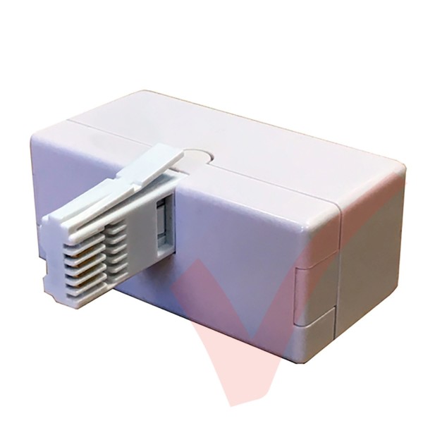 BT Double Adapter - BT Plug to 2x BT Sockets White