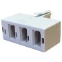 BT Triple Adapter - BT Plug to 3x BT Sockets White