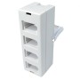 BT Quad Adaptor - BT Plug to 4x BT Sockets White