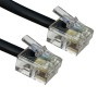 Black - RJ12 ROLLOVER 6 Wire Cat5e UTP PVC labelled rollover