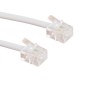 White - RJ12 ROLLOVER 6 Wire Cat5e UTP PVC labelled rollover