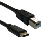 USB 2.0 Type-C Male to Type-B Male Cable