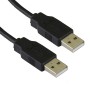 Black - USB 2.0 A Male to A Male Data Cable