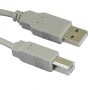 Beige - USB 2.0 A Male to B Male Premium Data Cable