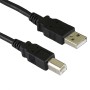 Black - USB 2.0 A Male to B Male Premium Data Cable