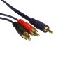 Dark Blue - 3.5mm Stereo Male - 2 RCA