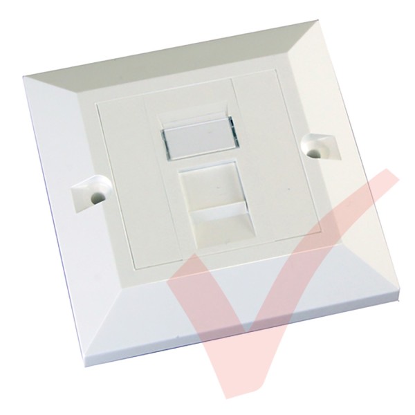 Excel Cat5e Single Faceplate with 1x RJ45 White Module